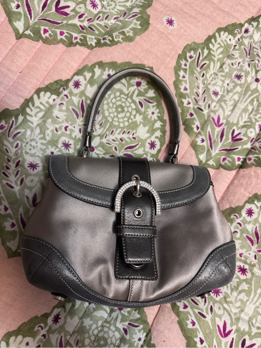 Vintage Coach Madison Mini Handbag with Rhinestone buckle
